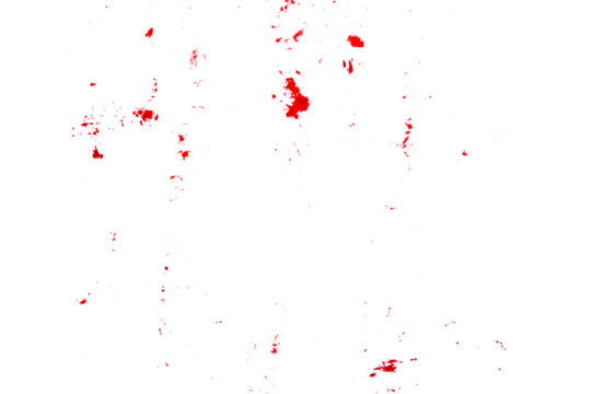 red blood stain on transparent background