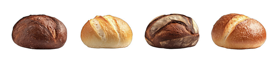 Obraz premium Round loaves of baked goods