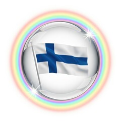 Finland flag in Rainbow Orb