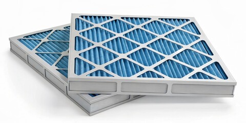 Furnace Filter concept. Air filters with a diamond pattern design, showcasing their texture.