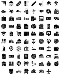 78 travel business icon vector set
