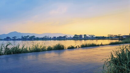 Sunset over the Lake