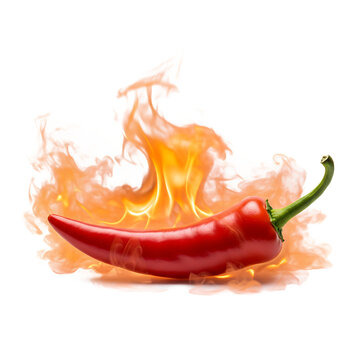 Cayenne pepper dog on isolated transparent background