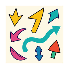 Hand Drawn Arrows Doodles and Stationery Elements