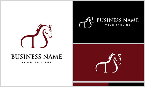 Horse Logo Design Variations. (93)