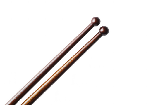 Pair of wooden drumsticks isolated on transparent background