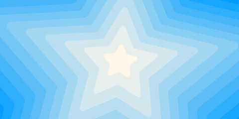 Obraz premium Concentric star background in layered blue tones, glowing abstract shapes radiating from center, decorative geometric design for celebration, fantasy, creativity, or modern visuals.