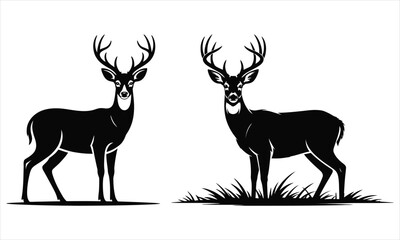 silhouette of a deer