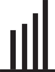 Solid Black Vertical Bar Graph