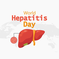 vector graphic of World Hepatitis Day, ideal for World Hepatitis Day celebration.