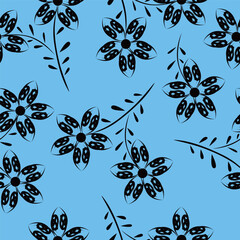Abstract seamless floral pattern. Spring Trendy flowers print, Plant background, design for fabric, cloth design, covers, wallpapers, print, scrapbooking.