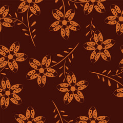 Abstract seamless floral pattern. Spring Trendy flowers print, Plant background, design for fabric, cloth design, covers, wallpapers, print, scrapbooking.