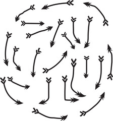 Circular Pattern of Arrows Pointing Outward