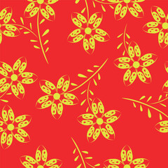 Abstract seamless floral pattern. Spring Trendy flowers print, Plant background, design for fabric, cloth design, covers, wallpapers, print, scrapbooking.