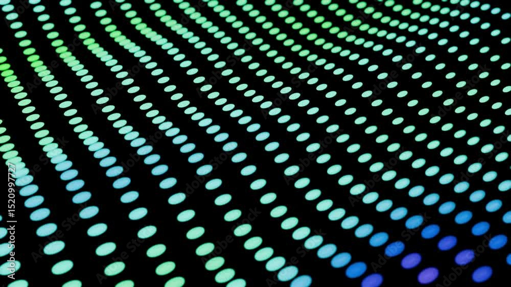 Poster motion graphics design abstract background circle dot net waving colorated mesmerazing movements in 