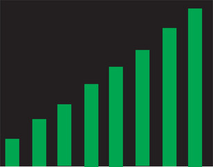 Minimal Vertical Bar Chart with Green and Black Bars
