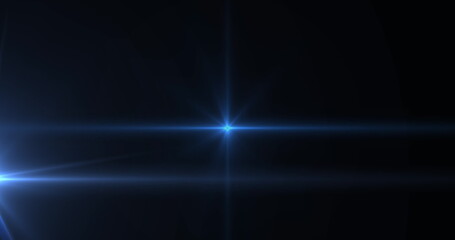 Image of blue glowing lights over black background