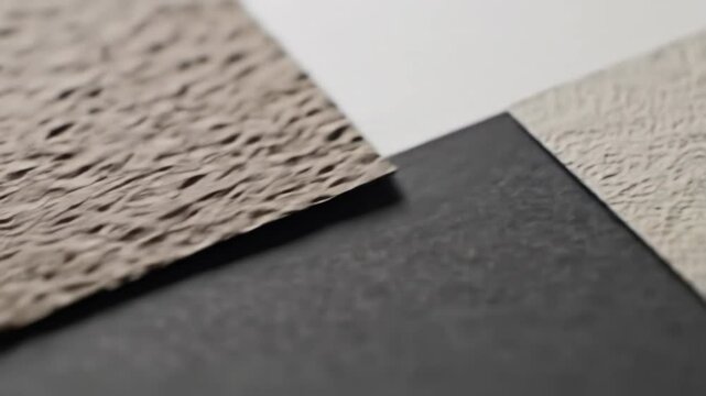 Minimalist image of paper sheet on textured neutral surface