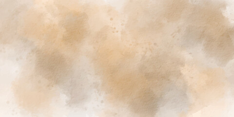 Abstract watercolor background. Vector watercolor art brown background. Brush painted watercolor paper texture gradient background.