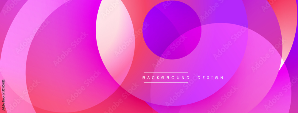Aufkleber abstract vibrant circles overlap creating colorful gradient background. modern design elements sugge