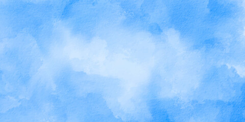 Blue azure abstract watercolor background featuring soft textures and fluid brush strokes. Abstract blue background. High-quality watercolour painting perfect for web banners, creative designs, etc.