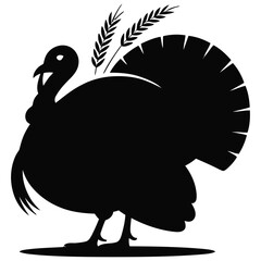 black and white cartoon illustration of a chicken