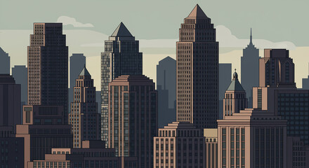 Fototapeta premium office building in a city
