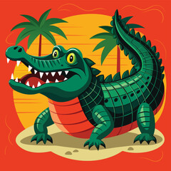 Obraz premium green dragon cartoon