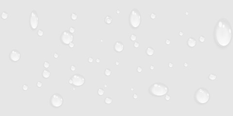 Vector water drops.Realistic raindrops.Bubbles, rain, water.EPS 10.