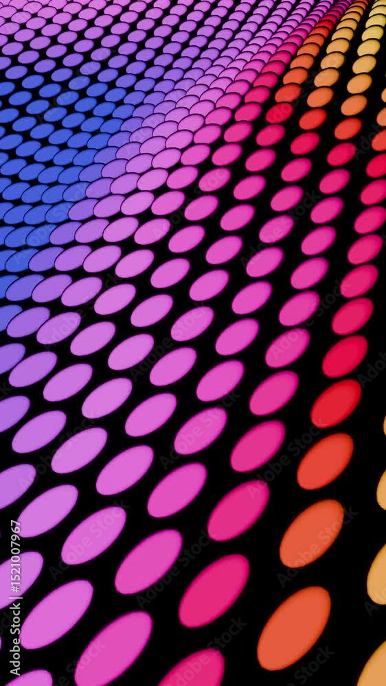 Poster vertical motion graphics design abstract background circle dot net waving colorated mesmerazing move