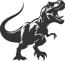 T rex animal tyrannosaurus vector silhouette drawing
