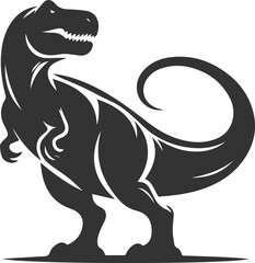 T rex animal tyrannosaurus vector silhouette drawing