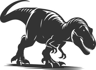 Fototapeta premium T rex animal tyrannosaurus vector silhouette drawing
