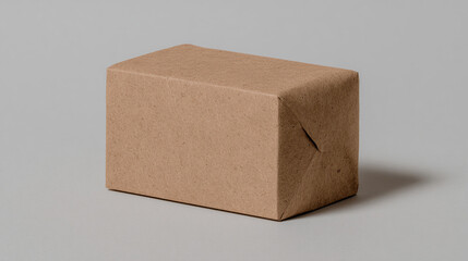 Simple brown packaging mockup displayed on a neutral background for design and branding applications