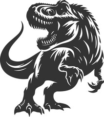 T rex animal tyrannosaurus vector silhouette drawing
