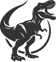 T rex animal tyrannosaurus vector silhouette drawing