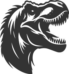 T rex animal tyrannosaurus vector silhouette drawing