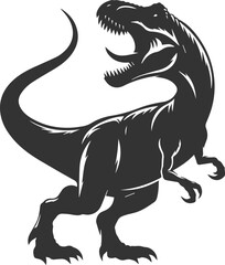T rex animal tyrannosaurus vector silhouette drawing