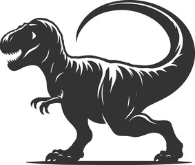 T rex animal tyrannosaurus vector silhouette drawing