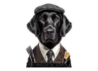 Professional Barber Dog Portrait