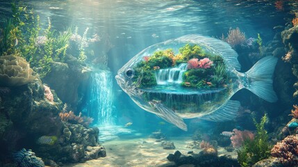 Obraz premium coral reef with fish