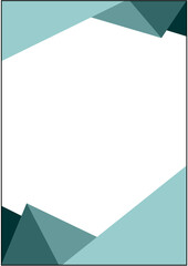 Abstract Teal and Green Geometric Background Design