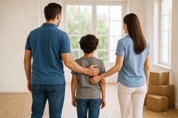 family moving into new home