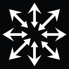 black and white arrows
