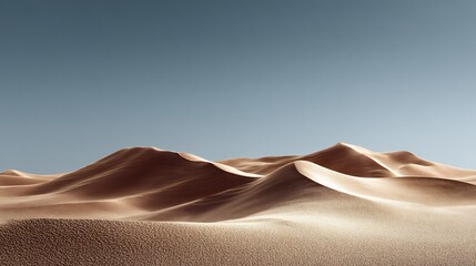 Expansive sand dunes under a serene sky.