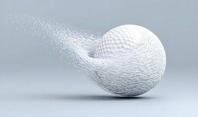 Abstract White Sphere in Motion