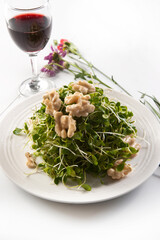 Coriander and bean curd strips