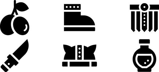 Modern Rounded Filled Viking Icon Set