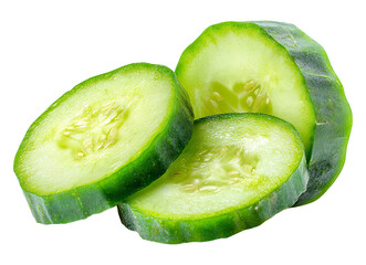 Vibrant freshly sliced cucumber