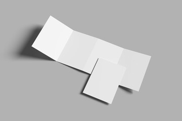 Modern Quad-Fold Brochure Mockup for showcasing your design to clients